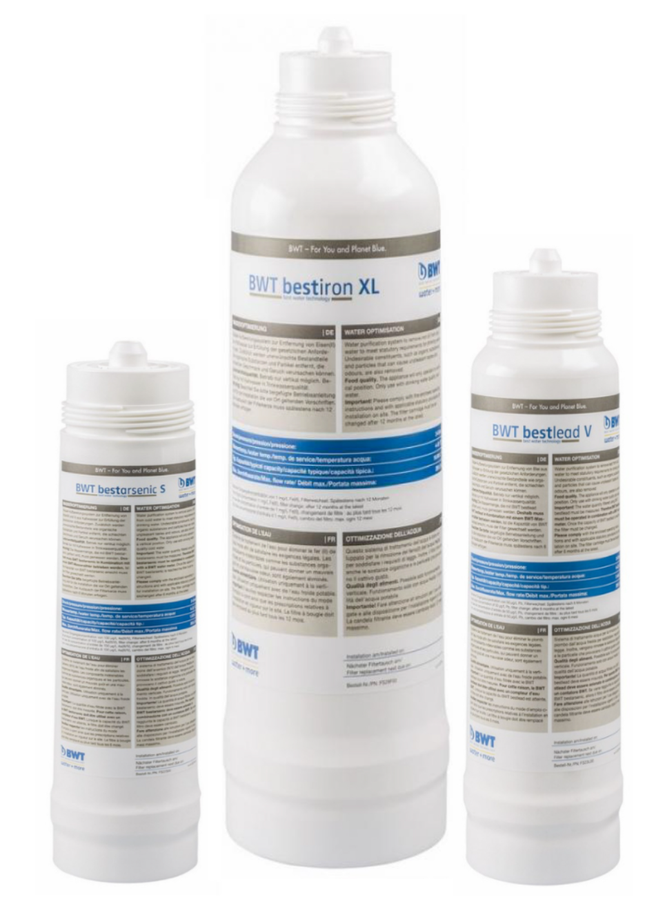BWT SPECIAL CARTRIDGES: Bestarsenic S - Bestlead V - Bestiron XL